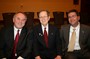 Rotary International President-Elect Ron Burton with Past District Governor Dan Davis and President-Elect John Sanders